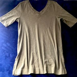 J Jill Pima Cotton V-Neck Tee